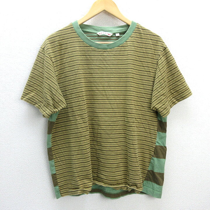 楽天市場】G□ユニクロ/UNIQLO マルニ ボーダーTシャツ/341-449634【L 
