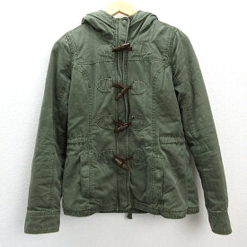 n■アバクロンビー＆フィッチ/Abercrombie&Fitch ダッフルコート【S】カーキ/LADIES/191【中古】