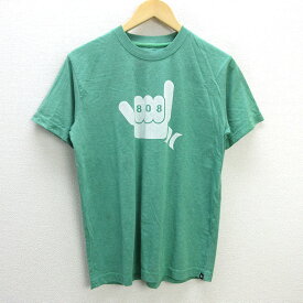 G■ハーレー/Hurley プリントTシャツ【S】緑/men's/76【中古】■
