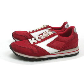 y■【24.5cm】ブルックス/BROOKS HERITAGEヘリテージ WOMEN CHARIOT True Red/Whiteスニーカー■赤LADIES/98【中古】