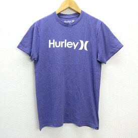 n■ハーレー/HURLEY ロゴプリントTシャツ【S】紫/MENS/35【中古】