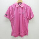 G■バタフライ/ButterFly 卓球ウェア/半袖ドライポロシャツ【L】ピンク/MENS/93【中古】■