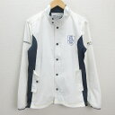 G■ツアーステージ/TOURSTAGE ジャケット/ゴルフウェア【M】白系/men's/81【中古】■