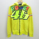 Q■バレンティーノ・ロッシVR46 RACING ジップアップパーカー■黄色【メンズXS】MENS/38【中古】