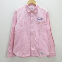 C■ストゥージアンドコー/STOOGE&CO バックプリント ウエスタンシャツ/長袖シャツ【L】ピンク/men's■87【中古】■