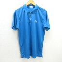 D■ヨネックス/YONEX 半袖ポロシャツ/スポーツウェア【M】水色/MENS/81【中古】■