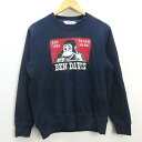 D■ベンデイビス/BEN DAVIS スウェットトレーナー【M】紺/MENS/29【中古】■