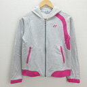 G■ヨネックス/YONEX フルジップパーカー【L】灰系/LADIES/70【中古】■