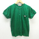 G■ミキハウス/MIKI HOUSE ロゴプリントTシャツ【M】緑/men's/86【中古】■