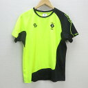 C■claudio pandiani クラウディオ パンディアーニ ゲームtシャツ 蛍光色 胸ロゴワッペン【M程度】黄色/MENS■63【中古】