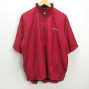 D■キャロウェイ/callaway ハーフジップ ゴルフシャツ/ラグラン【M】赤/MENS/28【中古】■