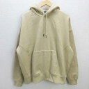 C■キャバリア/CavariA 無地 フーディー プルオーバー パーカー【46】ベージュ/MENS■24【中古】