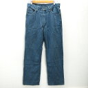g■リー/Lee RIDERS 0254/ストレートデニム/ジーンズ【33×33】青系/men's/50【中古】■