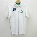 z■スリクソン/SRIXON 半袖ポロシャツ 鹿の子【L】白/MENS/15【中古】■