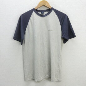 z■モンベル/mont-bell ラグランTシャツ【M】灰紫/men's/32【中古】■