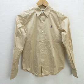 z■ラルフローレン/RalphLauren 長袖シャツ【7】ベージュ/KIDS/81【中古】■