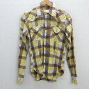 z■ヴァンキッシュ/VANQUISH GOLD 長袖ウエスタンシャツ【44】黄/men's/7【中古】■