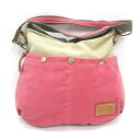 G■ヘム/HeM ショルダーバッグ/キャンバス地■ベージュ赤/LADIES/35【中古】■