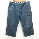 H■ディッキーズ/Dickies クロップドパンツ チノパン【34】紺/MENS■94 【中古】