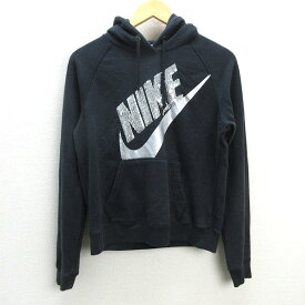 z■ナイキ/NIKE プルオーバーパーカー/622090【M】黒/LADIES/21【中古】■