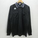 D■アドミラル/ADMIRAL 長袖レフリーシャツ サッカー・フットサル【XO】黒/MENS/58【中古】■