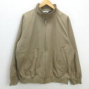 H■ゴールデンベアー/Golden Bear スイングトップジャケットJKT/ビッグサイズ【3L】ベージュ/MENS■136【中古】