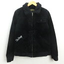 D■ストゥージ＆コー/STOOGE&CO コーデュロイ 裏地ボアジャケット【S】黒/MENS■37【中古】