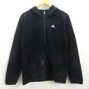 G■アディダス/adidas GOLF フルジップパーカー/ゴルフウェア【O】黒/men's/142【中古】■