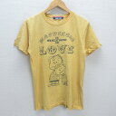 G■ロイアル/ROIAL Tシャツ/PEANUTS【S】黄/men's/152【中古】■