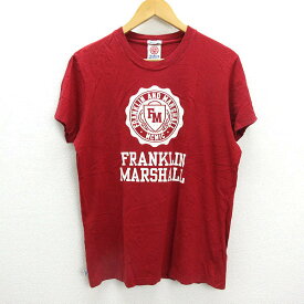 ◇ITAL製 フランクリン＆マーシャル/FRANKLIN MARSHALL ロゴプリントTシャツ【M】 /赤/MENS/78【中古】