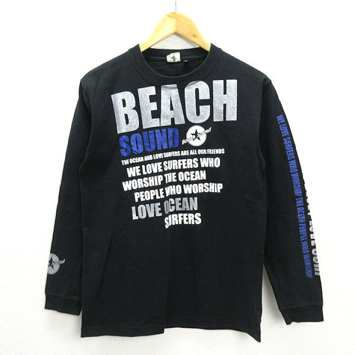 楽天市場】○ビーチサウンド/BEACH SOUNDラメプリント長袖Tシャツ/ロン 