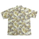 ゴールデンベアー/Golden Bearリネンブレンド半袖アロハシャツ【M】★MENS【中古】