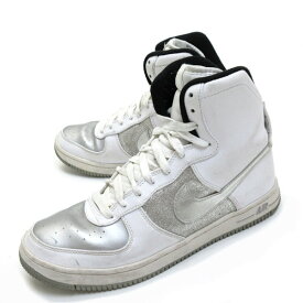 【25cm】ナイキ/NIKE WMNS AIR FEATHER HI スニーカー★白銀LADIES/I【中古】