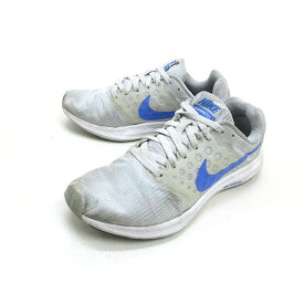 Z■【22.5cm】ナイキ/NIKE ダウンシフター7 メッシュ ランニングシューズ■灰LADIES/KIDS4【中古】