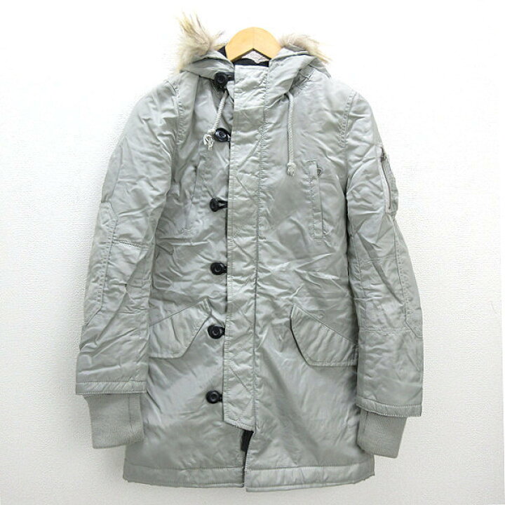 楽天市場 Ww マウジー Moussy N 3bファー付きミリタリー ロングジャケット コート 銀 1 Ladies ミリタリー 中古 マニライズ