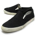 【42】チャオパニック/CIAOPANICTYPYラメ入り/スリップオンスニーカー■黒slip-on【中古】