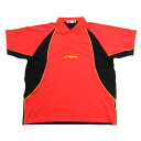 ニッタク/Nittaku　速乾半袖ドライシャツ/卓球ウェア☆赤黒【O】MENS【中古】