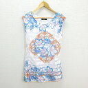 ★ デュラス/DURAS 花柄 ノースリーブワンピース/裏地付き・ミニスカート【F】LADIES【中古】