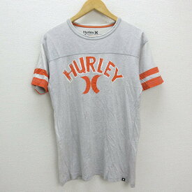 ◆ ハーレー/HURLEY ビッグロゴプリントTシャツ ◆ 灰 【メンズL】MENS/69【中古】