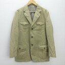 H■スコッチハウス/THE SCOTCH HOUSE 3Bテーラードジャケット【L】ベージュ/MENS■117【中古】