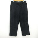 H■リカルドメッサ/RICCARDO METHA ワンタック入り コーデュロイパンツ【48】黒/MENS■68【中古】