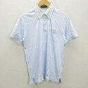 G■ポールスチュアート/PaulStuart 半袖ポロシャツ/コットン【L】青系/men's/63【中古】■