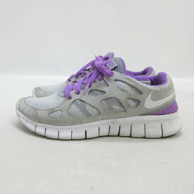 s■【23.5cm】ナイキ/NIKE 443816-015 FREE RUN+ 2 PURE PLATINUM スニーカー■灰/LADIES/133【中古】