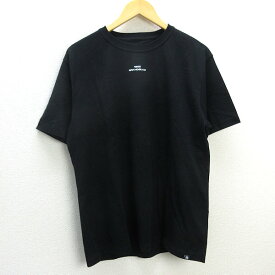 z■日本製■マンシングウェア/MUNSINGWEAR 半袖プリントTシャツ【LL】黒/men's/95【中古】■