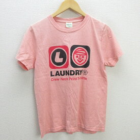 z■ランドリー/LAUNDRY プリントTシャツ【S】ピンク/men's/93【中古】■