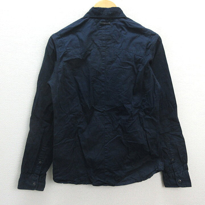 楽天市場】G□ジースター/G-STAR RAW 長袖シャツ/コットン【S】紺 