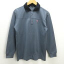 G■ゼクシオ/XXIO 長袖ポロシャツ/ゴルフウエア【M】灰/men's/135【中古】■