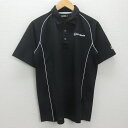 G■テーラーメイド/TaylorMade 半袖ポロシャツ/ゴルフウェア【M】黒/men's/109【中古】■