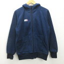 H■ゴル/gol 霜降り フルジップパーカ サッカー・フットサル【M】紺/MENS■75 【中古】
