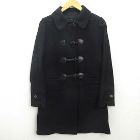 H■フランス製■アーペーセー/A.P.C. ウィメンズ ダッフルコート【38】黒/LADIES■51【中古】
